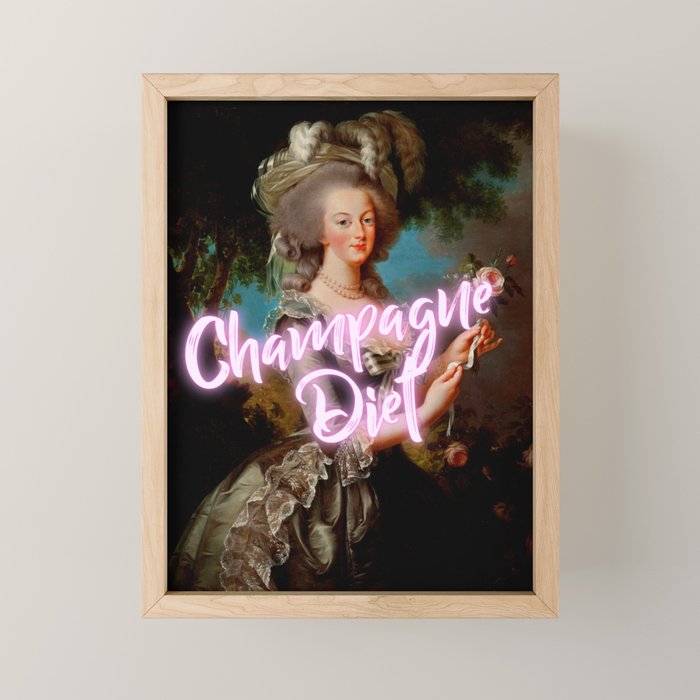 Champagne Diet' Marie Antoinette  Mini Art Print