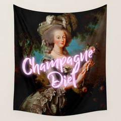 Champagne Diet' Marie Antoinette  Wall Tapestry