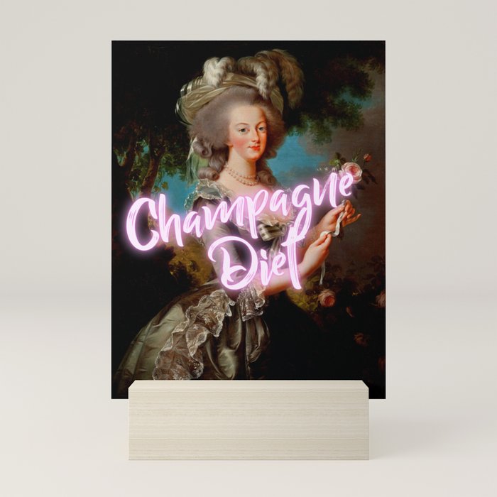 Champagne Diet' Marie Antoinette  Mini Art Print