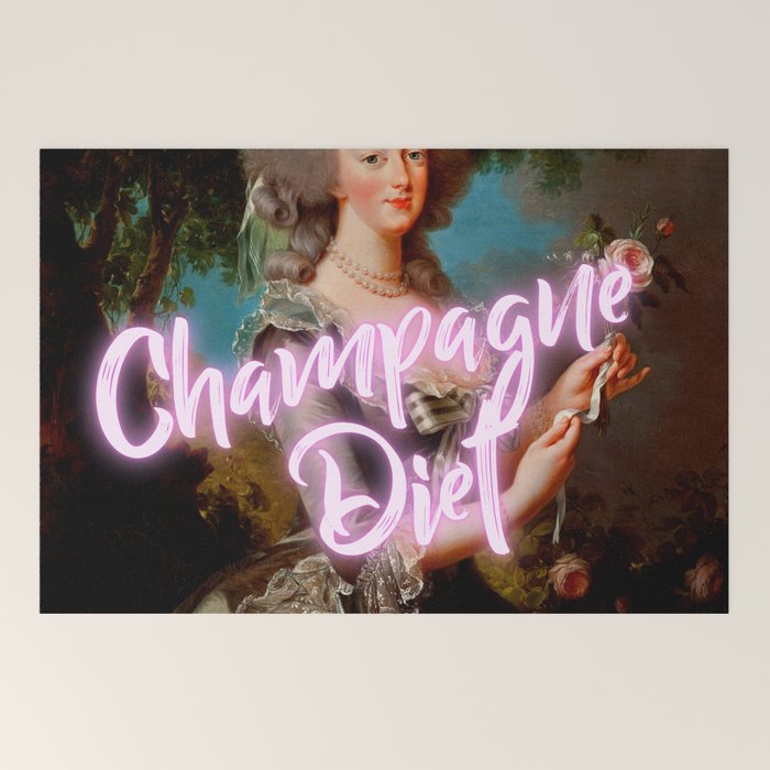 Champagne Diet' Marie Antoinette  Welcome Mat