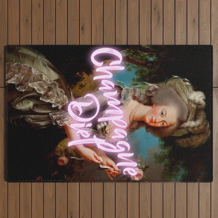 Champagne Diet' Marie Antoinette  Outdoor Rug
