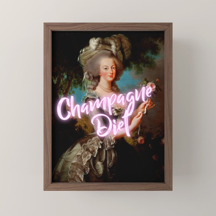 Champagne Diet' Marie Antoinette  Mini Art Print