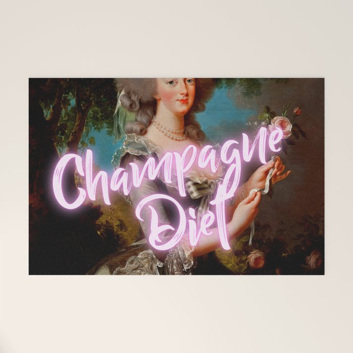 Champagne Diet' Marie Antoinette  Welcome Mat