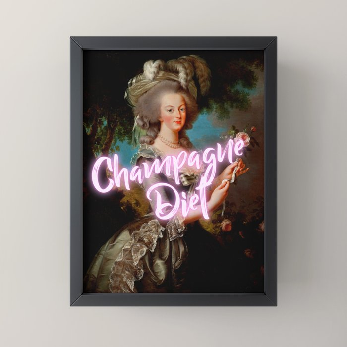 Champagne Diet' Marie Antoinette  Mini Art Print
