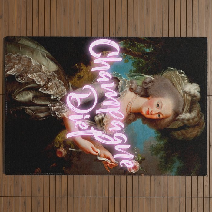 Champagne Diet' Marie Antoinette  Outdoor Rug