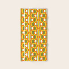 70's Summer' Orange Yellow Green Bath Towel