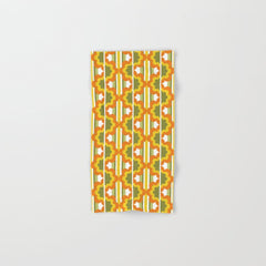 70's Summer' Orange Yellow Green Bath Towel