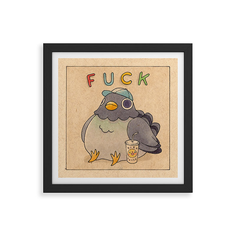 Fuck' Pigeon 01 Framed Art Print