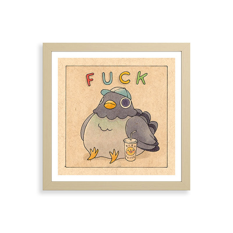 Fuck' Pigeon 01 Framed Art Print