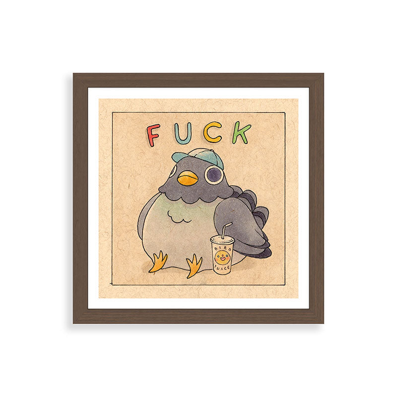 Fuck' Pigeon 01 Framed Art Print
