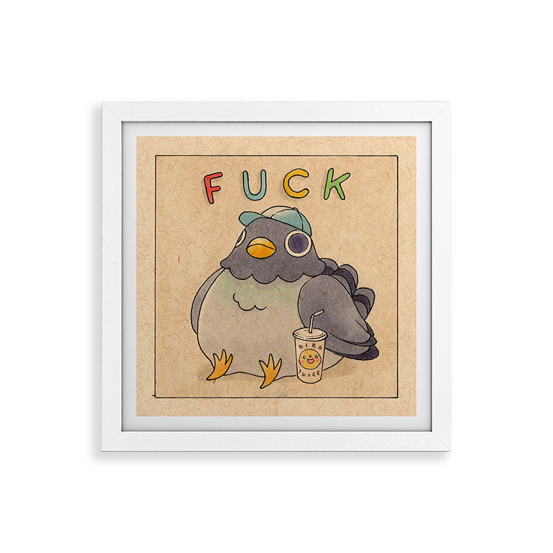 Fuck' Pigeon 01 Framed Art Print