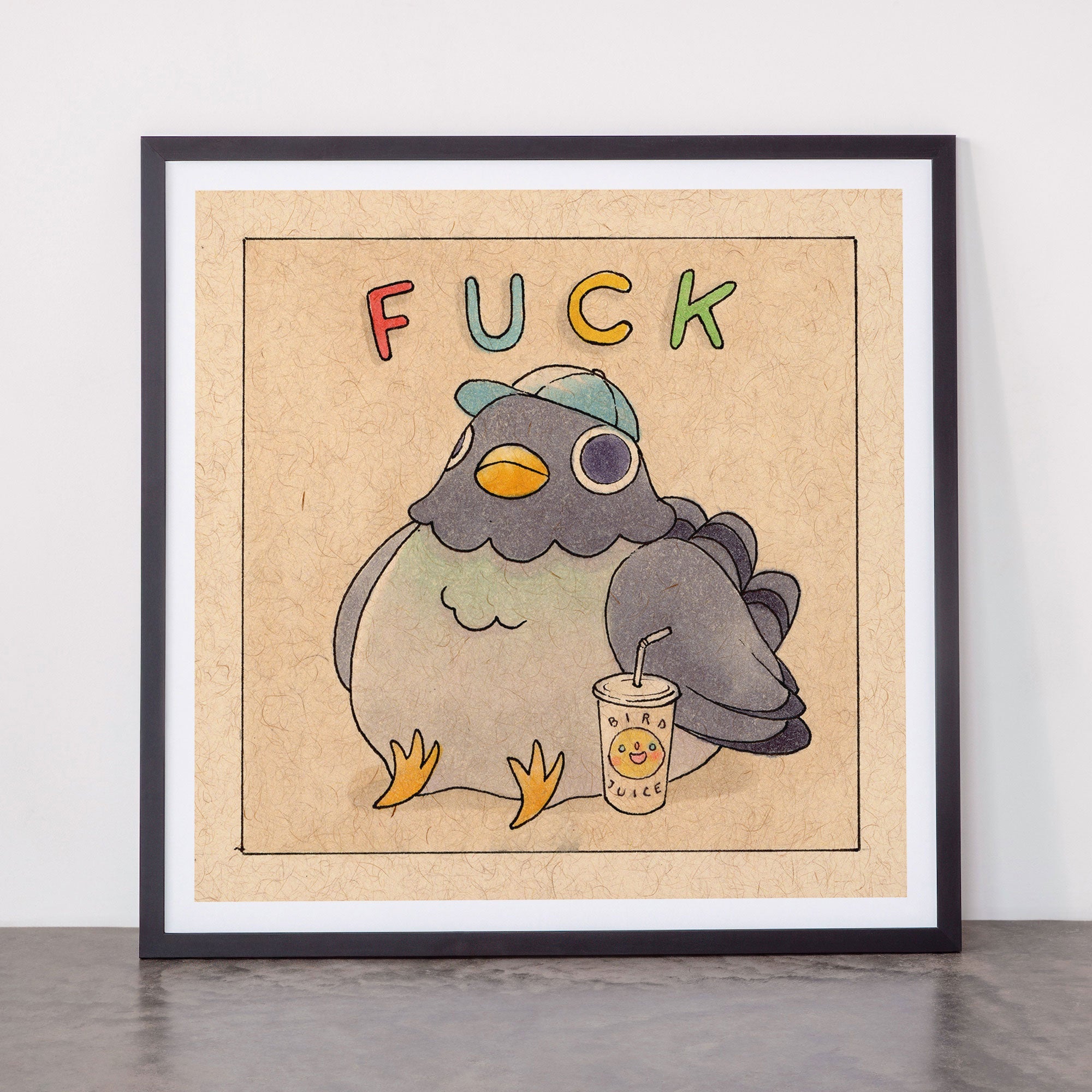 Fuck' Pigeon 01 Framed Art Print