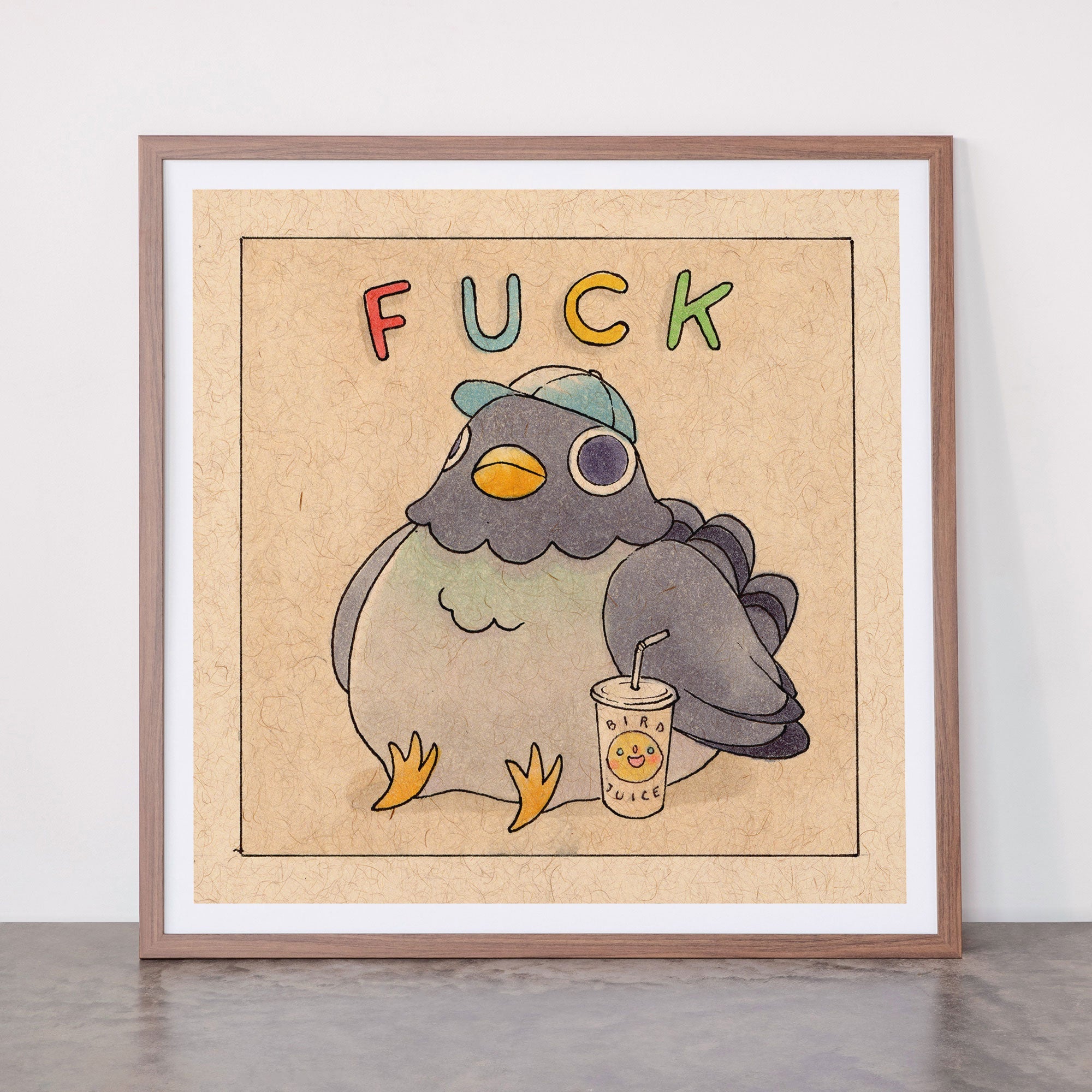 Fuck' Pigeon 01 Framed Art Print