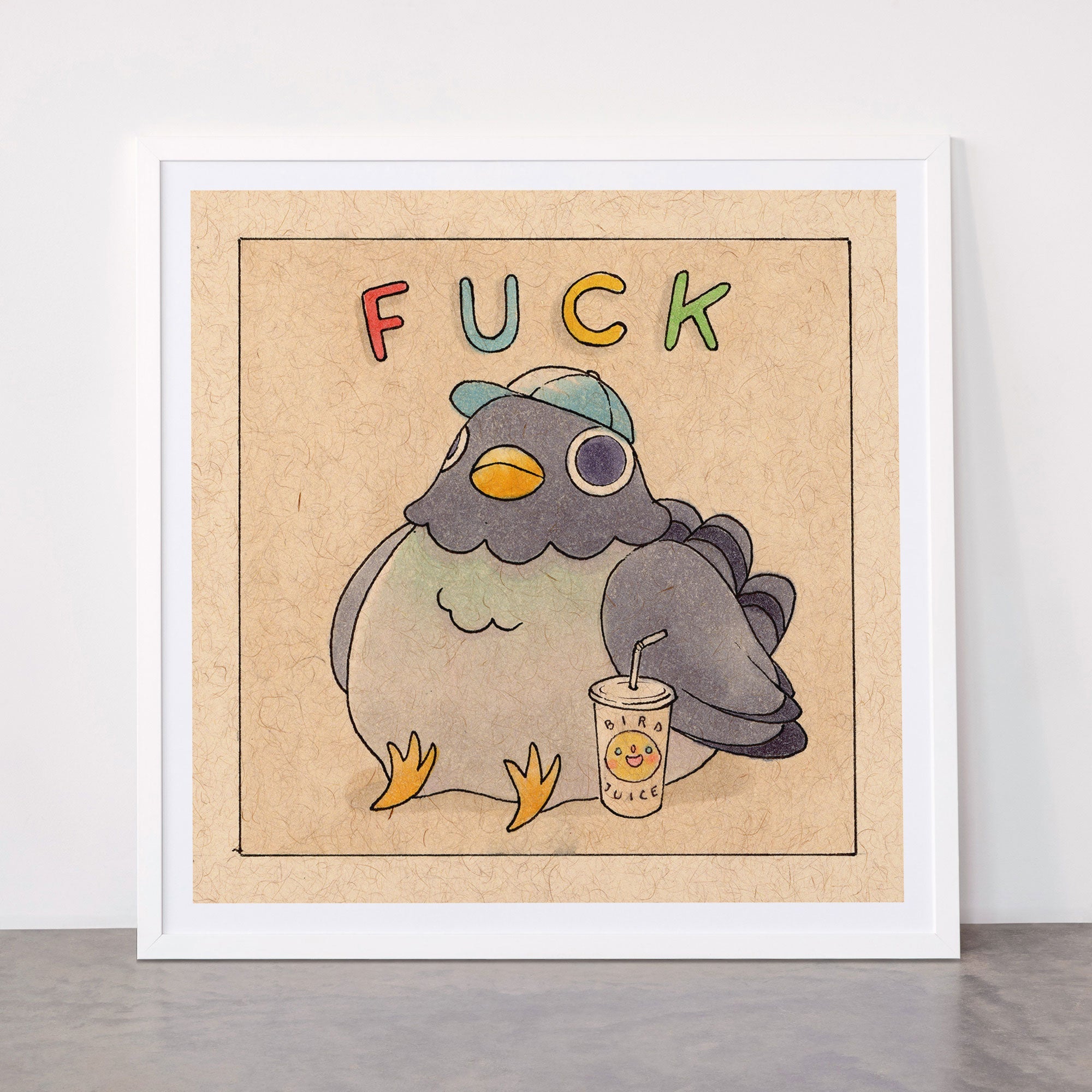 Fuck' Pigeon 01 Framed Art Print