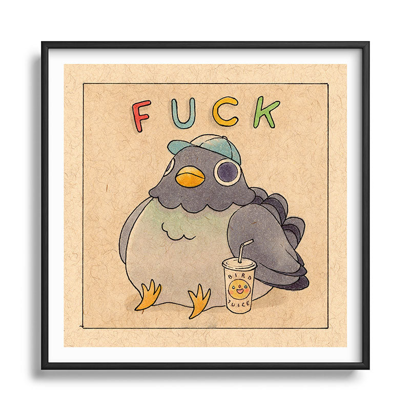 Fuck' Pigeon 01 Framed Art Print