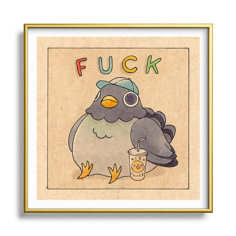 Fuck' Pigeon 01 Framed Art Print