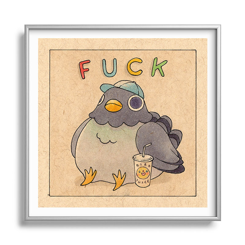 Fuck' Pigeon 01 Framed Art Print