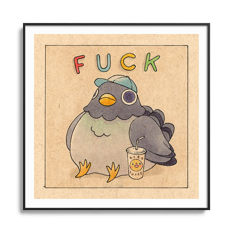 Fuck' Pigeon 01 Framed Art Print