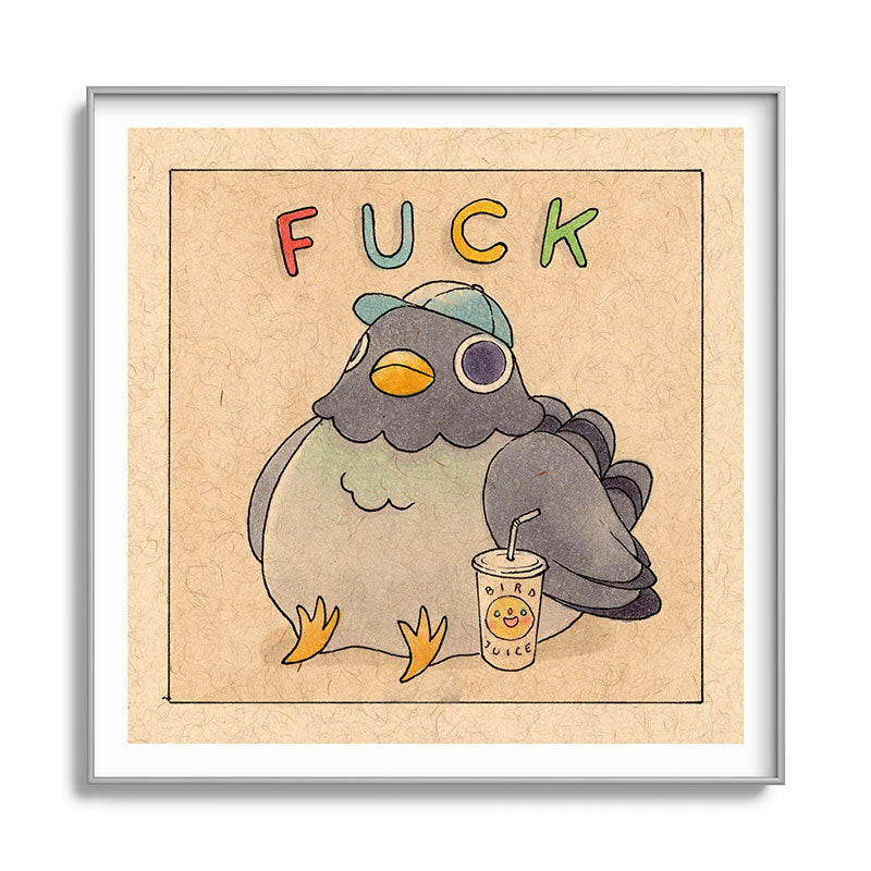 Fuck' Pigeon 01 Framed Art Print