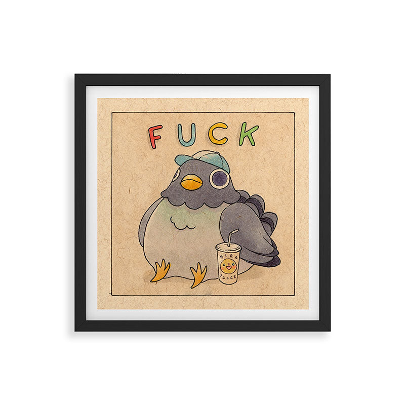 Fuck' Pigeon 01 Framed Art Print