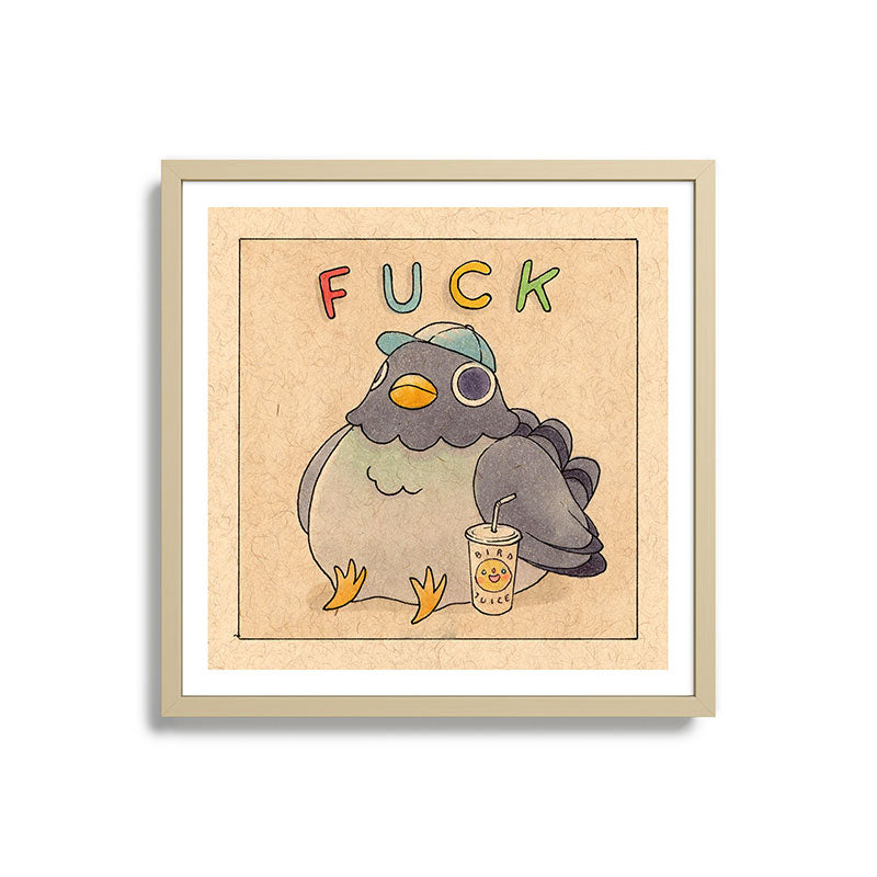 Fuck' Pigeon 01 Framed Art Print