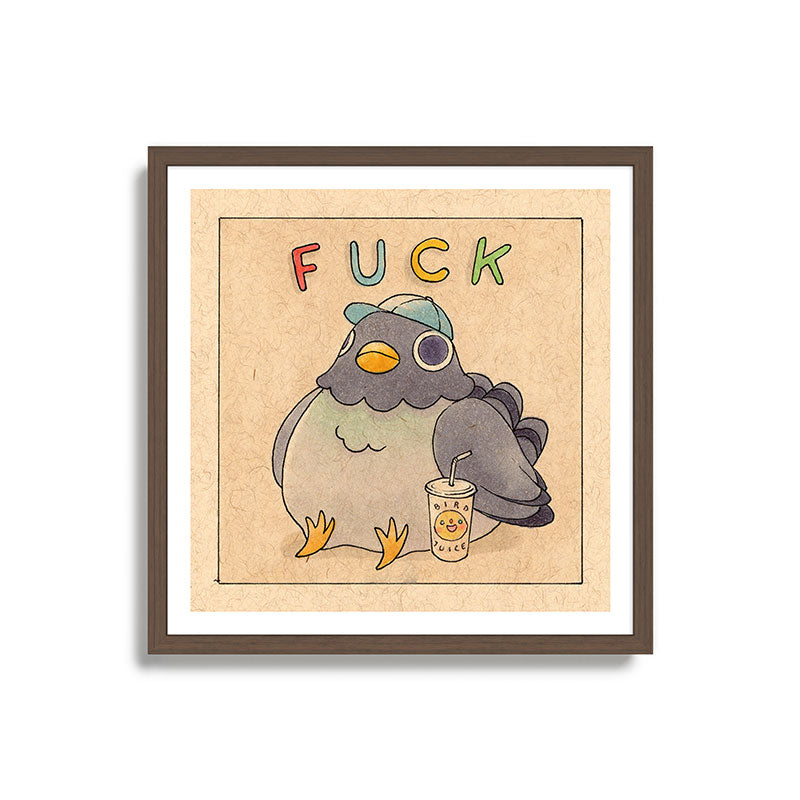 Fuck' Pigeon 01 Framed Art Print