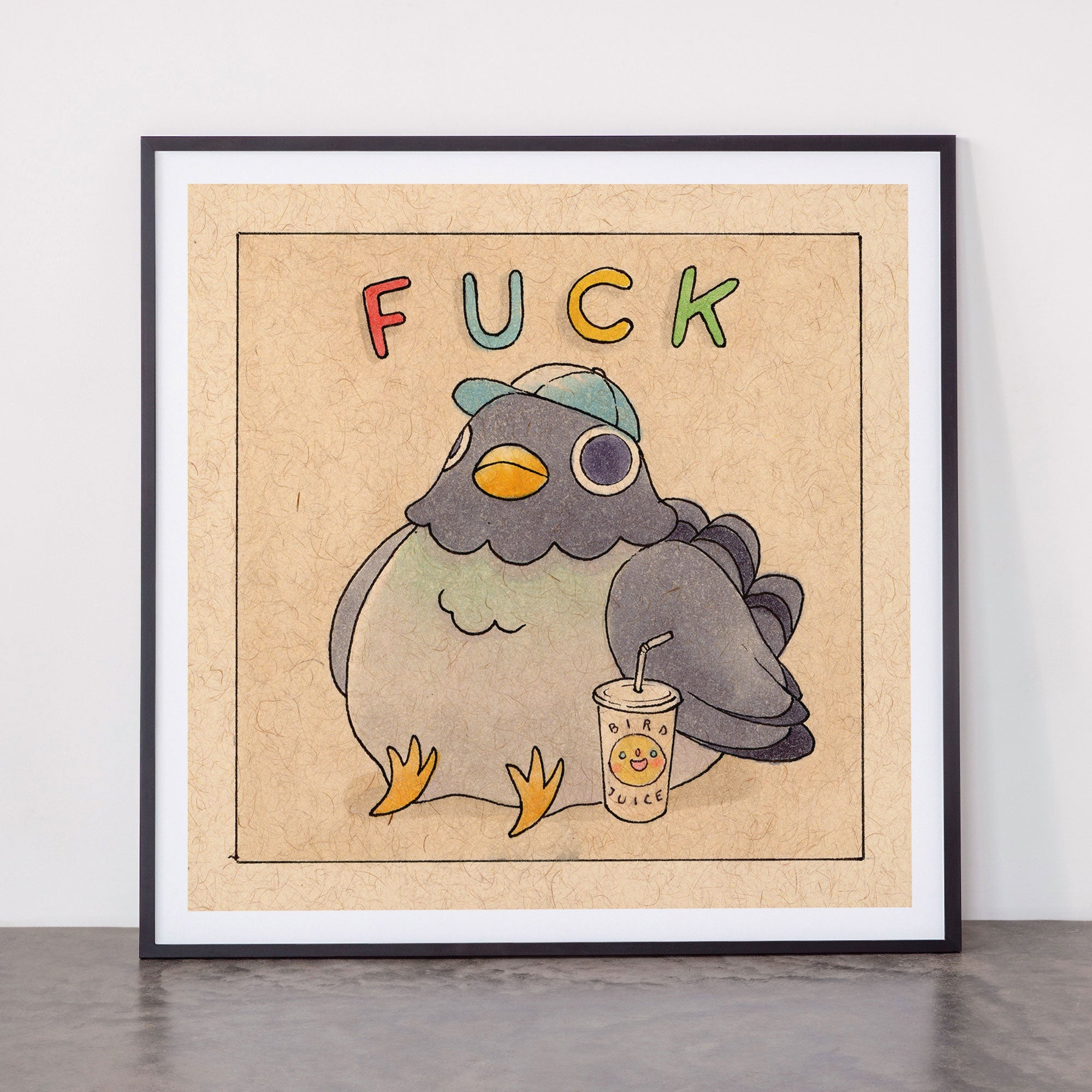 Fuck' Pigeon 01 Framed Art Print