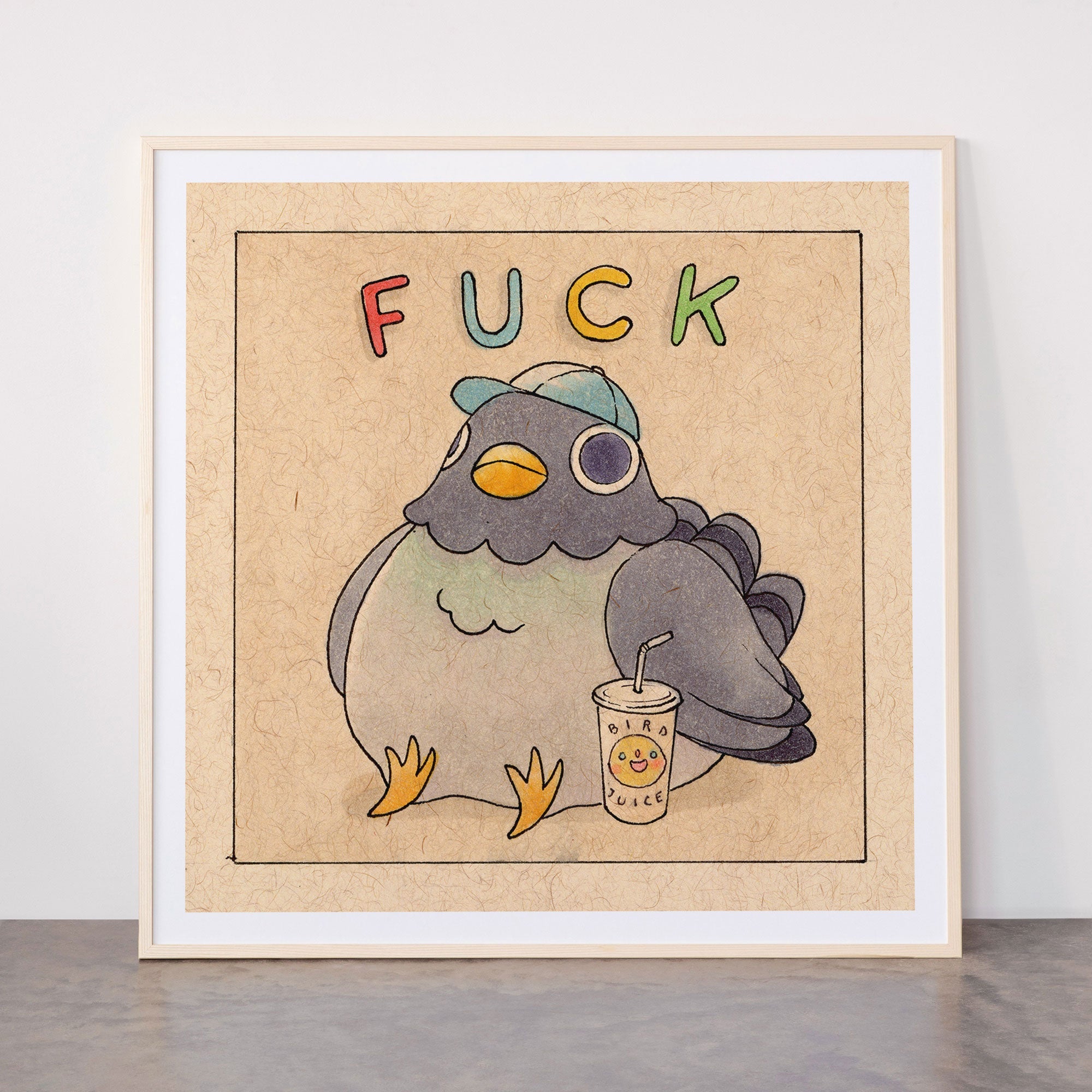 Fuck' Pigeon 01 Framed Art Print