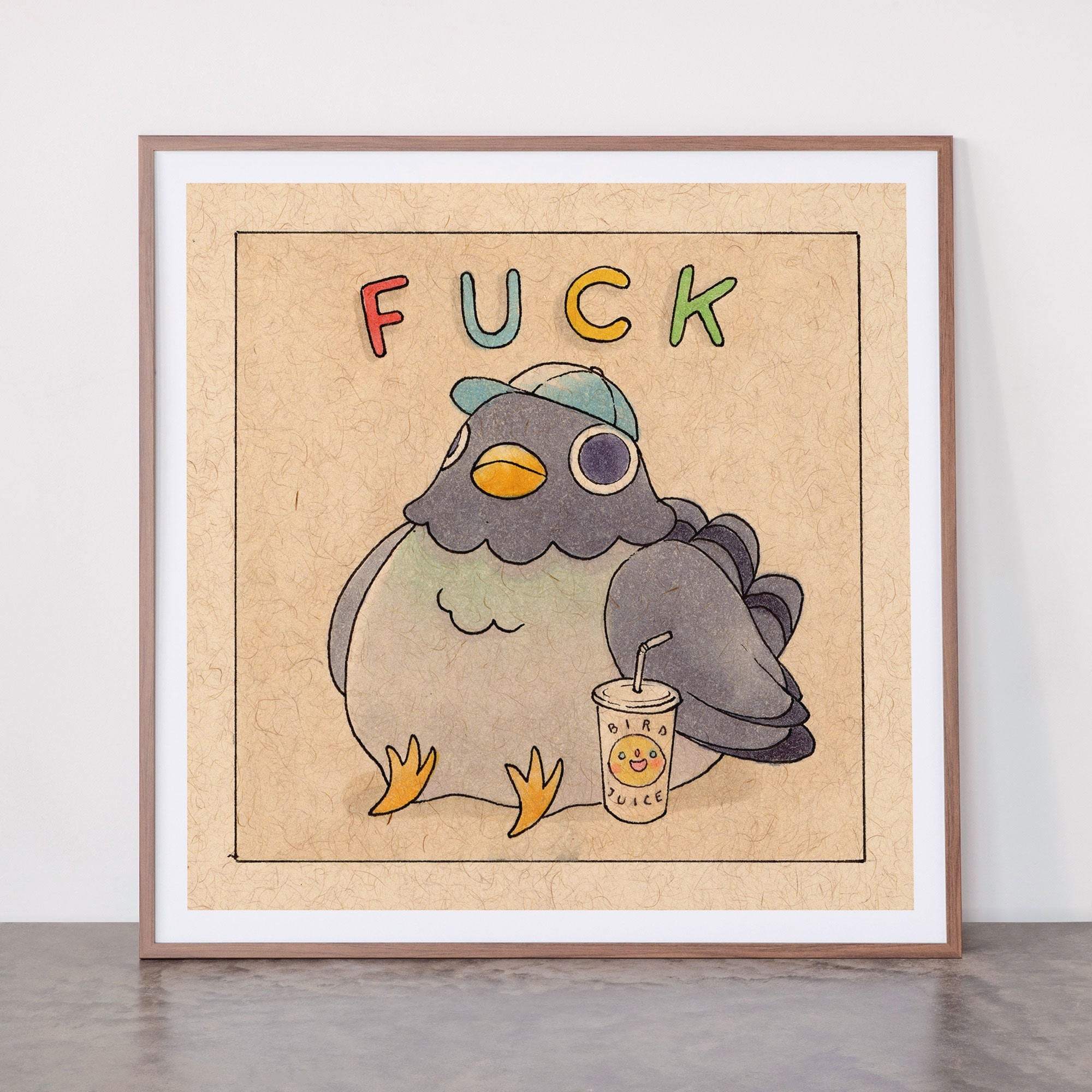 Fuck' Pigeon 01 Framed Art Print