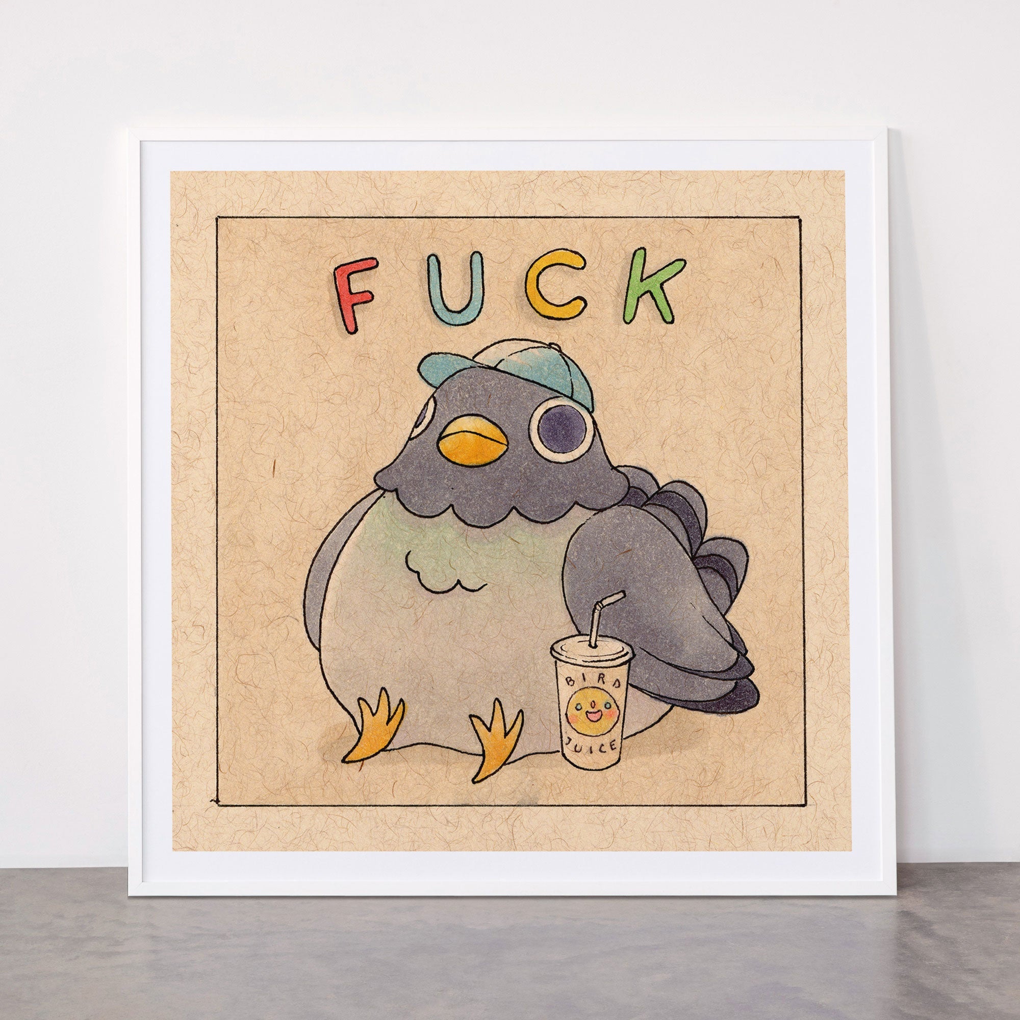 Fuck' Pigeon 01 Framed Art Print