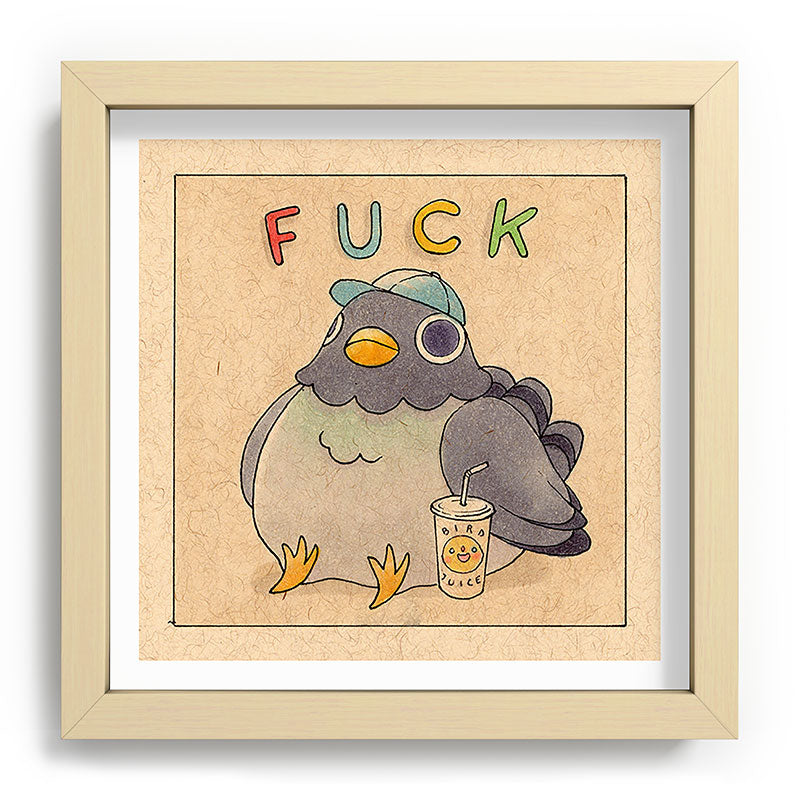 Fuck' Pigeon 01 Framed Art Print