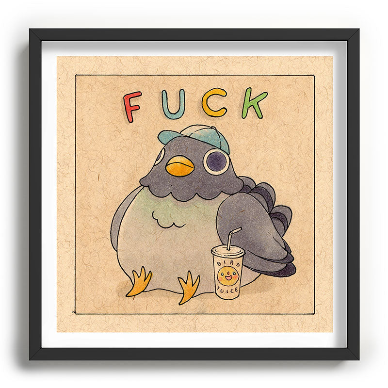 Fuck' Pigeon 01 Framed Art Print