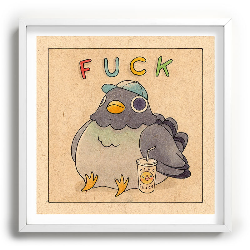 Fuck' Pigeon 01 Framed Art Print
