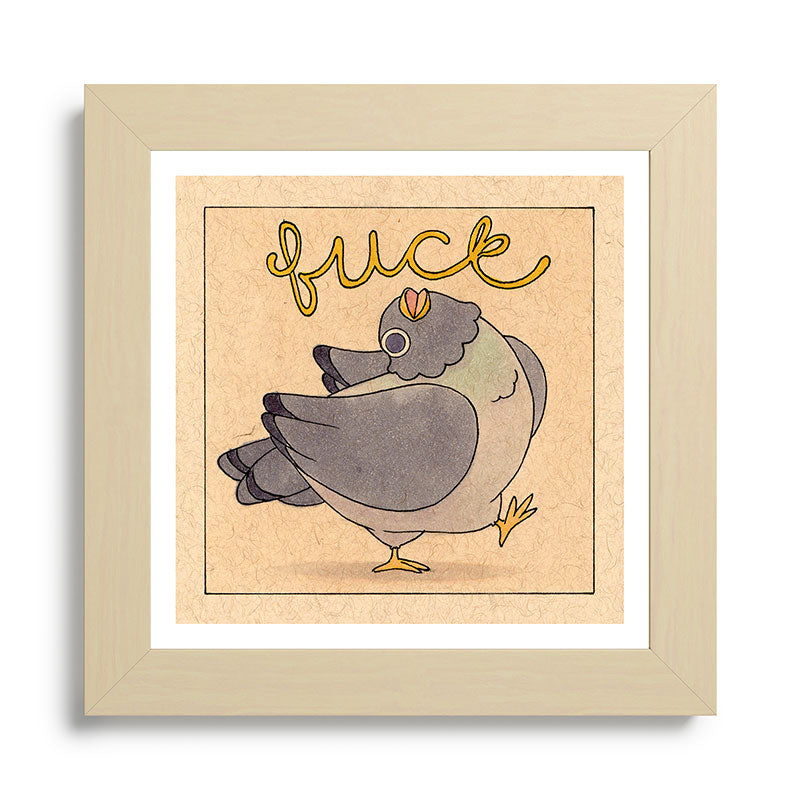 Fuck' Pigeon 02 Framed Art Print