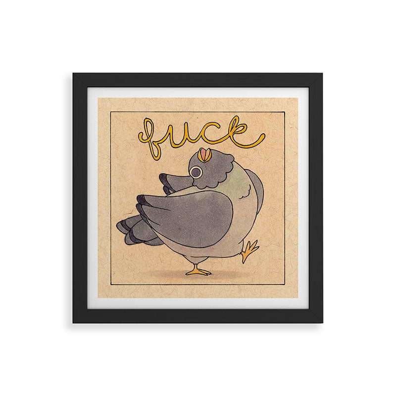 Fuck' Pigeon 02 Framed Art Print