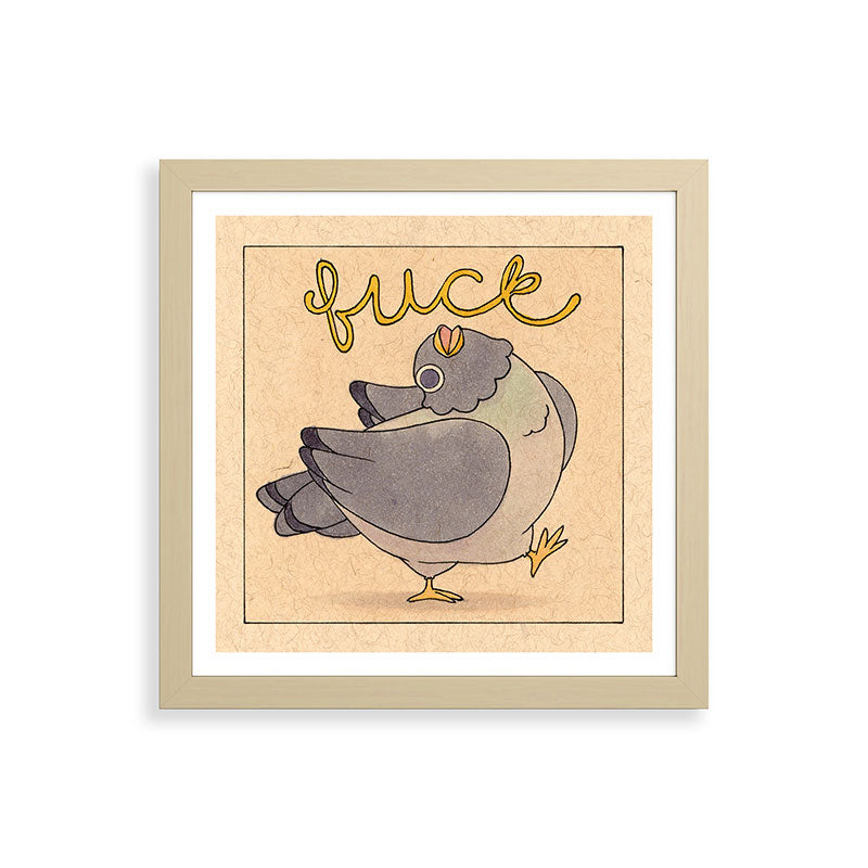 Fuck' Pigeon 02 Framed Art Print
