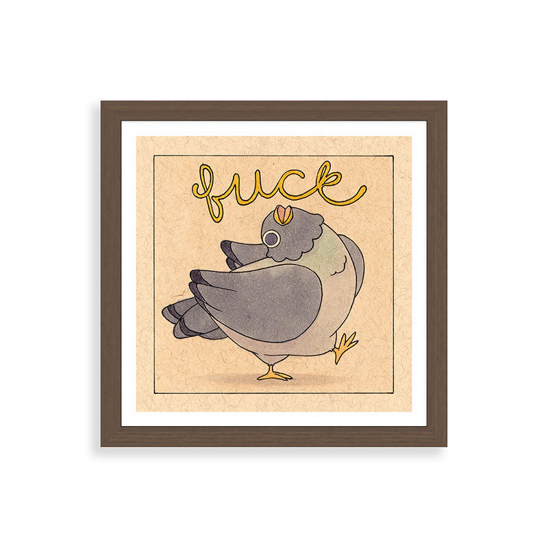 Fuck' Pigeon 02 Framed Art Print