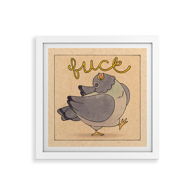 Fuck' Pigeon 02 Framed Art Print