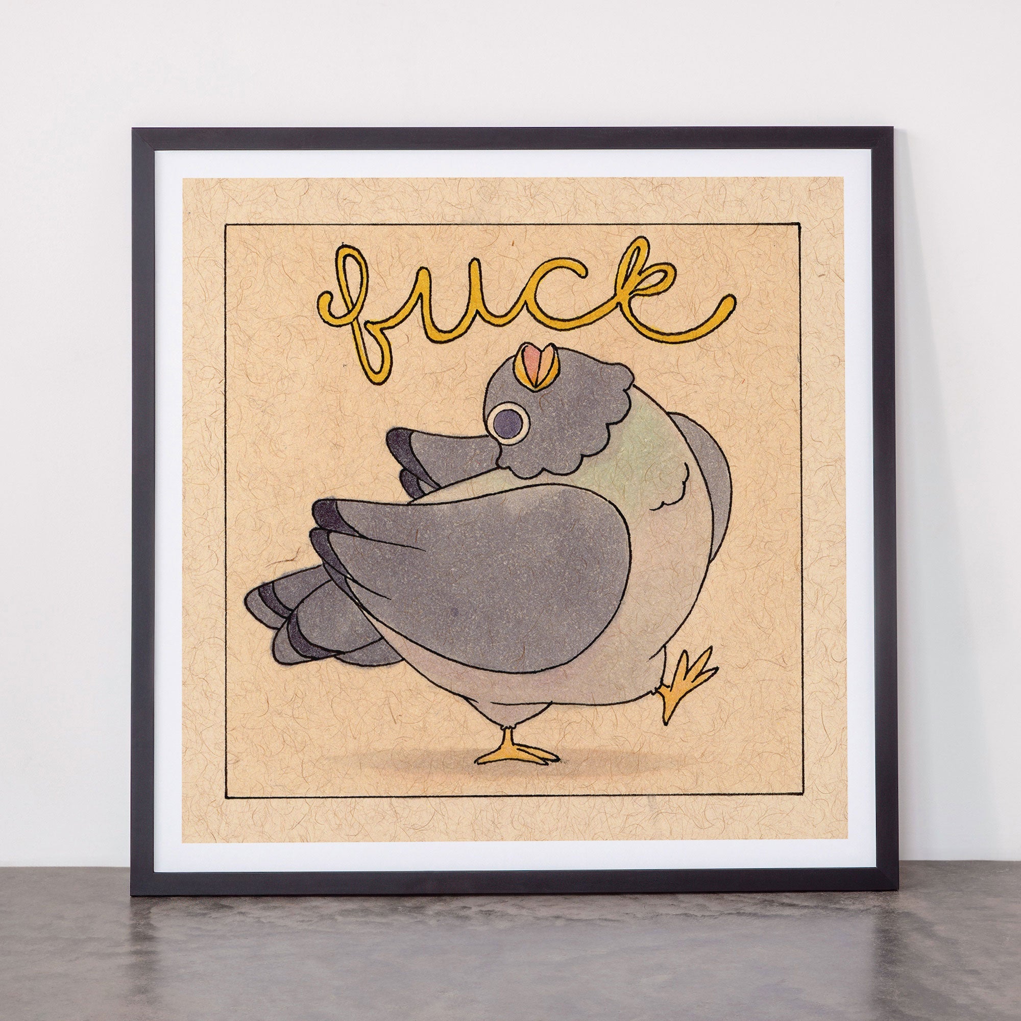 Fuck' Pigeon 02 Framed Art Print