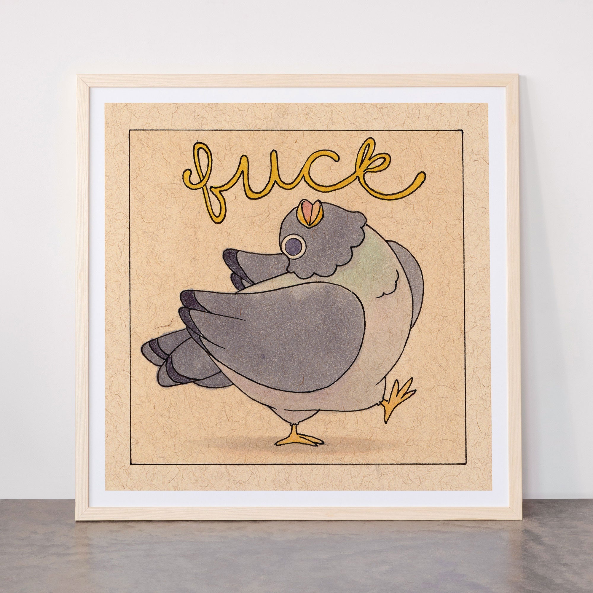 Fuck' Pigeon 02 Framed Art Print