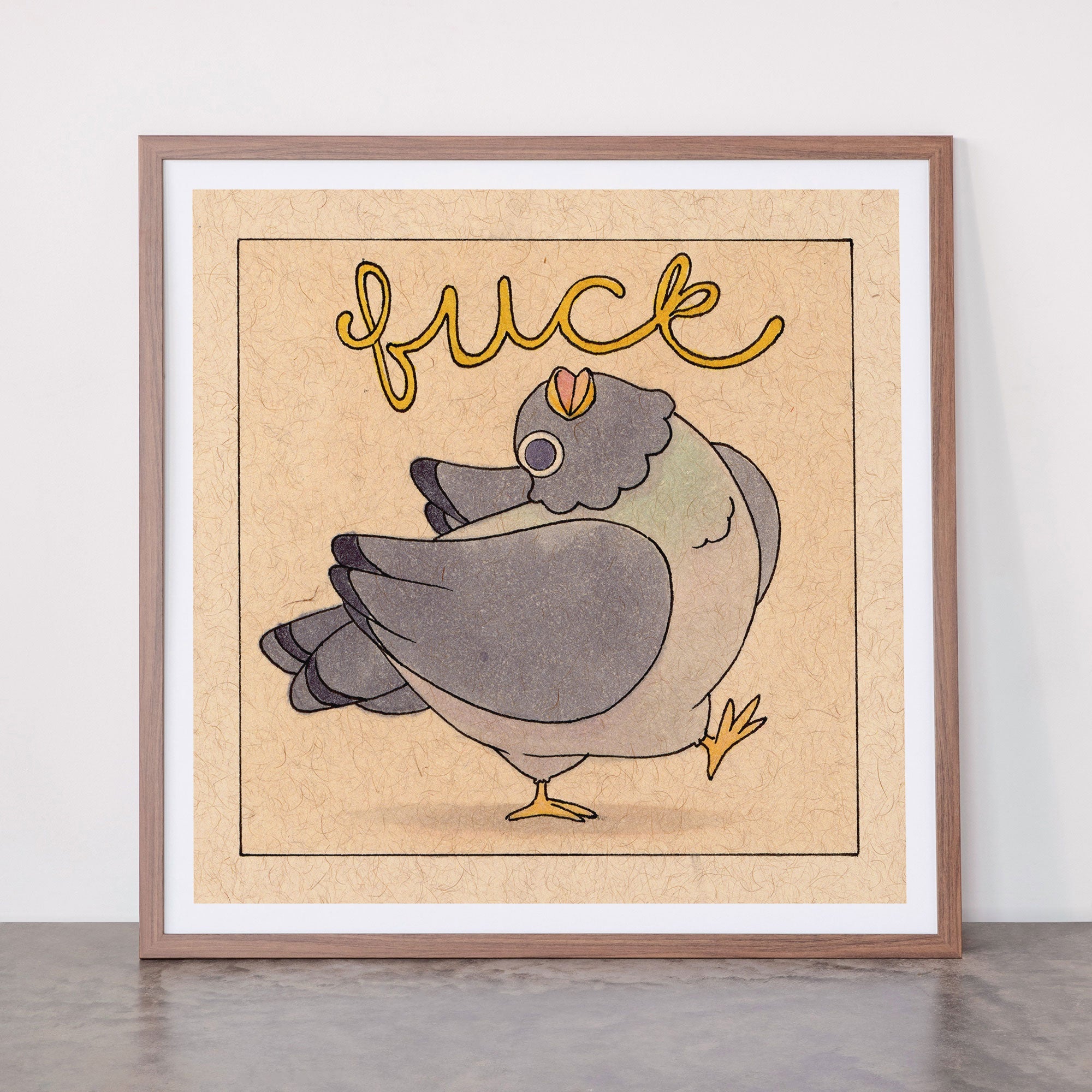 Fuck' Pigeon 02 Framed Art Print