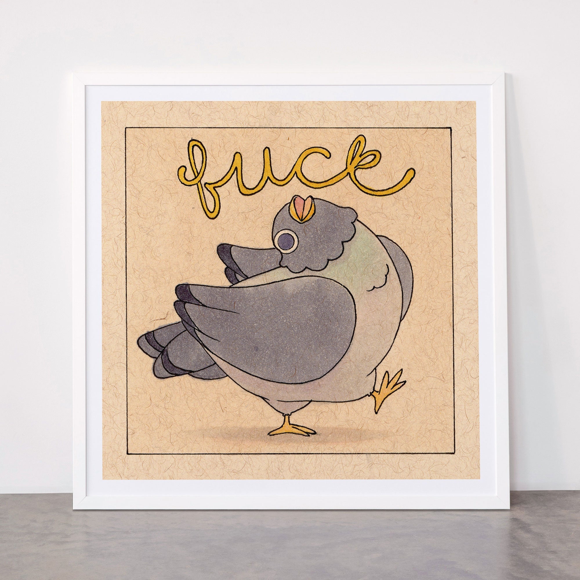Fuck' Pigeon 02 Framed Art Print