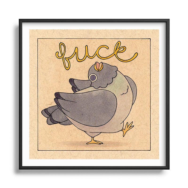 Fuck' Pigeon 02 Framed Art Print