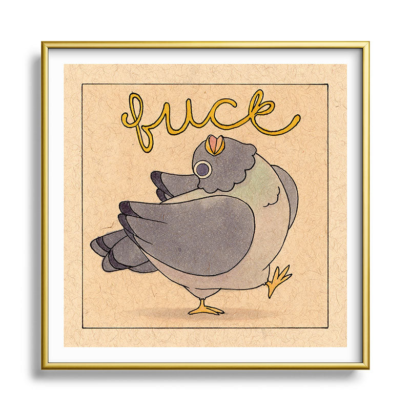 Fuck' Pigeon 02 Framed Art Print