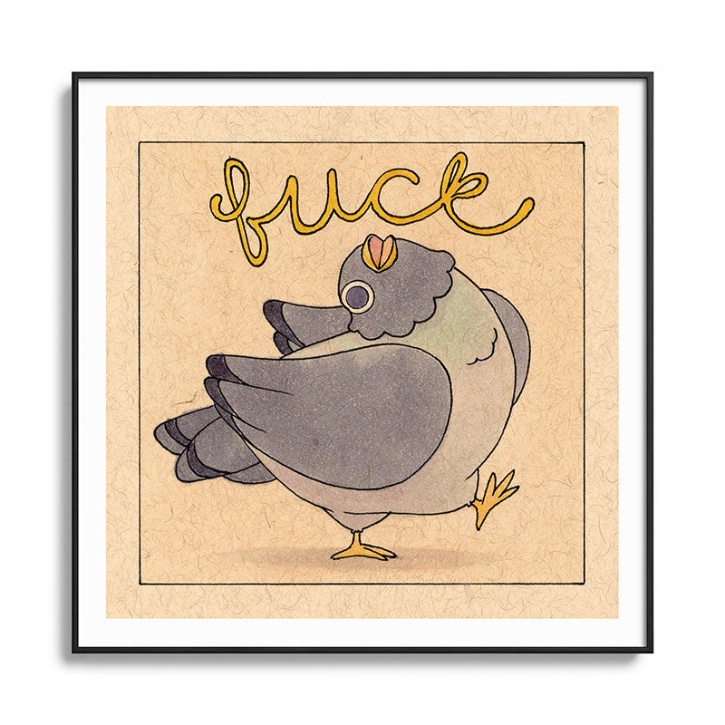 Fuck' Pigeon 02 Framed Art Print