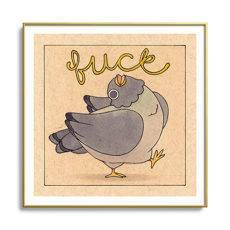 Fuck' Pigeon 02 Framed Art Print
