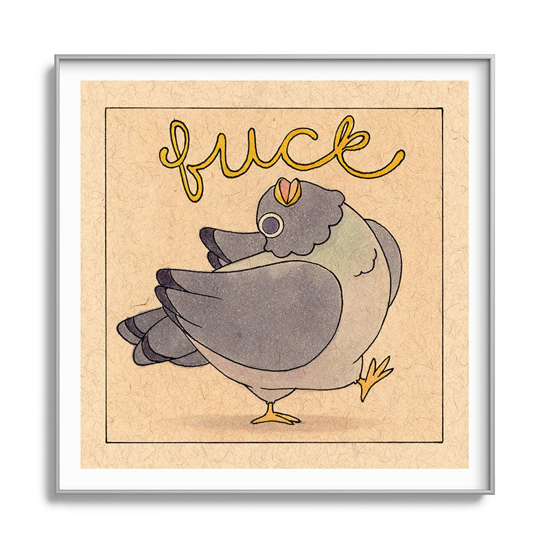 Fuck' Pigeon 02 Framed Art Print