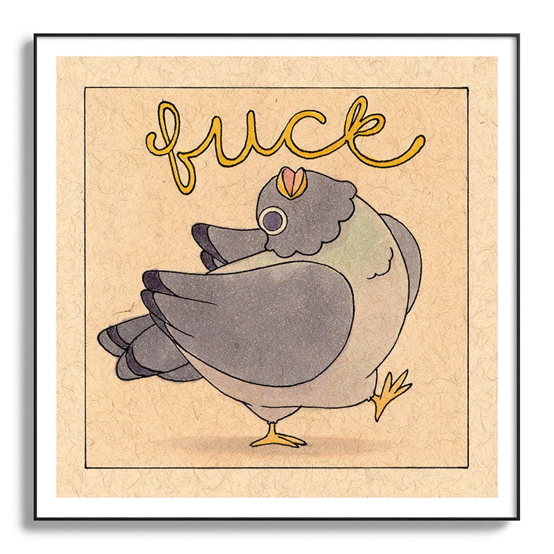 Fuck' Pigeon 02 Framed Art Print