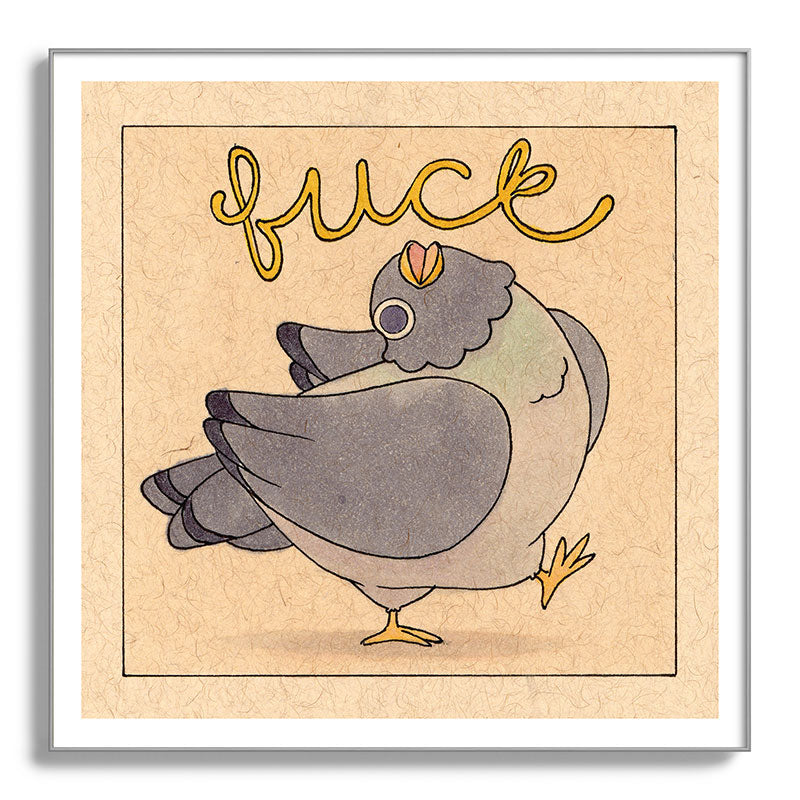 Fuck' Pigeon 02 Framed Art Print
