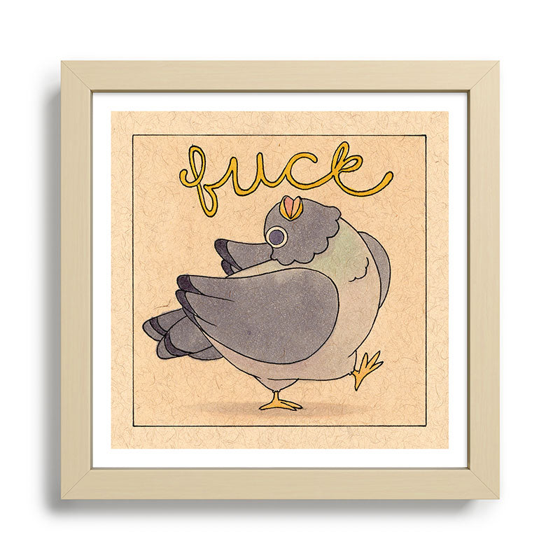 Fuck' Pigeon 02 Framed Art Print